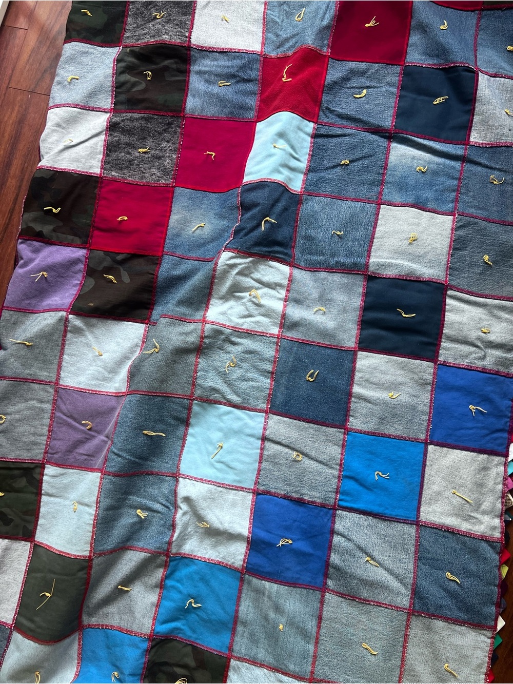 Denim patch quilt